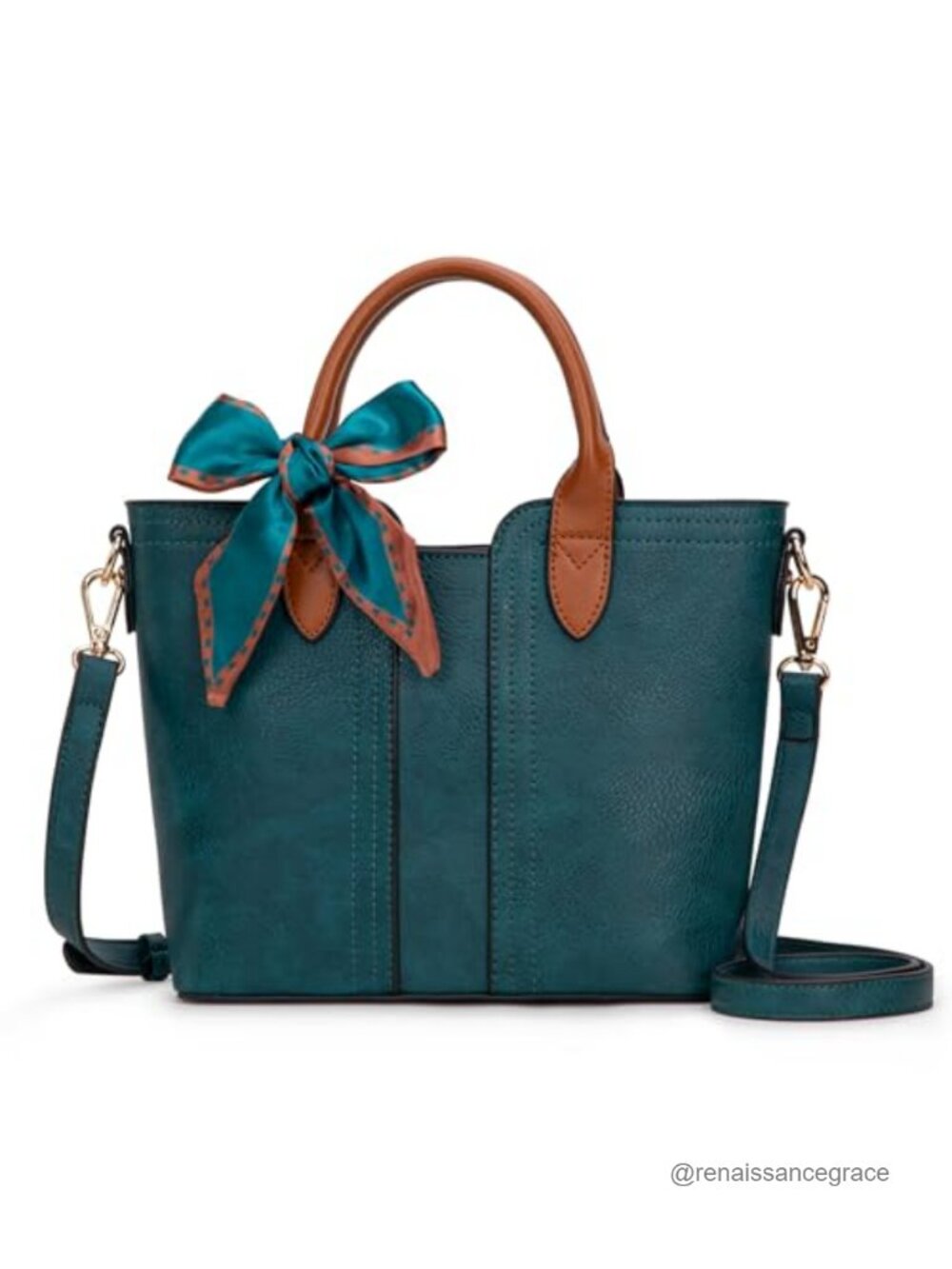 Montana West Vegan Leather Satchel Crossbody Purse with Detachable Strap